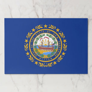 Tearaway paper pad with Flag of New Hampshire, USA