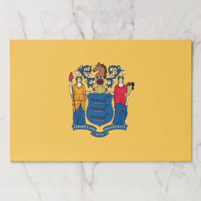 Tearaway paper pad with Flag of New Jersey, USA (Front)