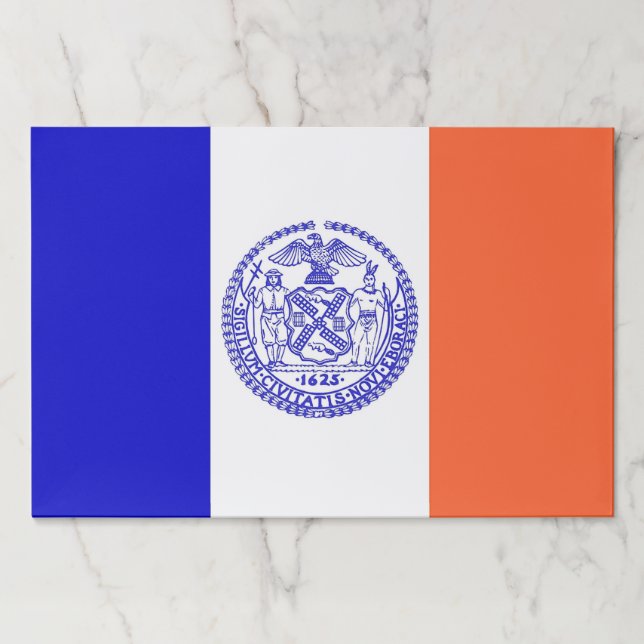 Tearaway paper pad with Flag of New York City, USA (Front)