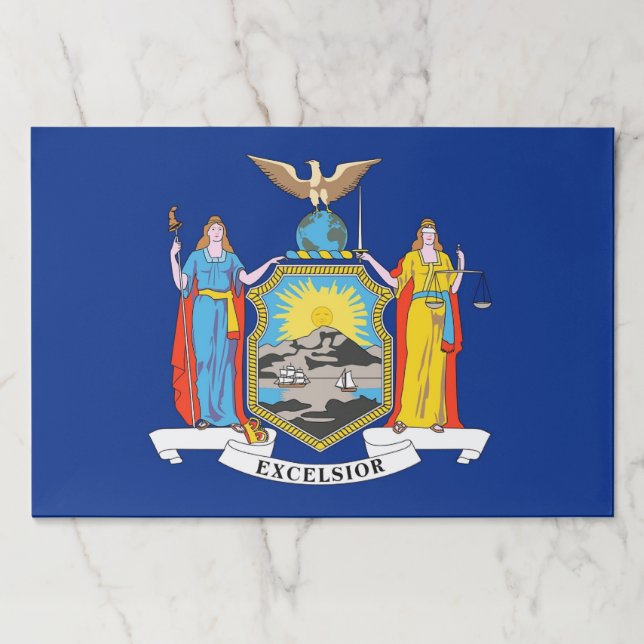 Tearaway paper pad with Flag of New York, USA (Front)