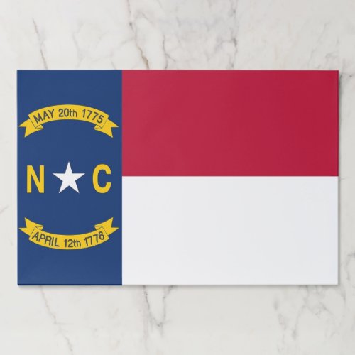 Tearaway paper pad with Flag of North Carolina