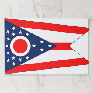 Tearaway paper pad with Flag of Ohio, USA