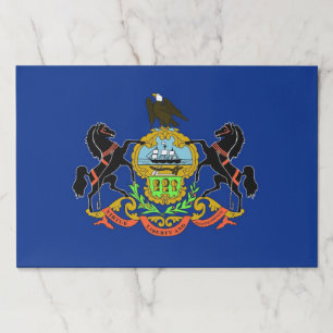 Tearaway paper pad with Flag of Pennsylvania, USA