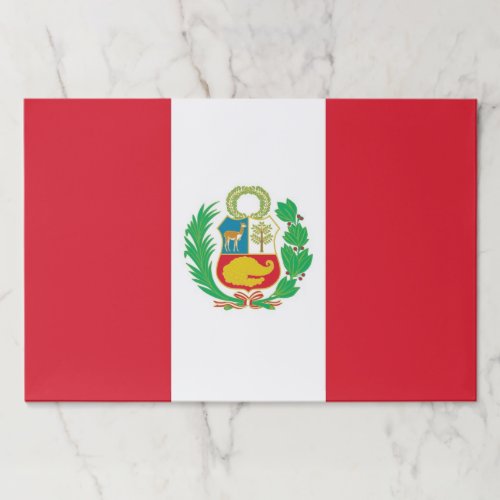 Tearaway paper pad with Flag of Peru