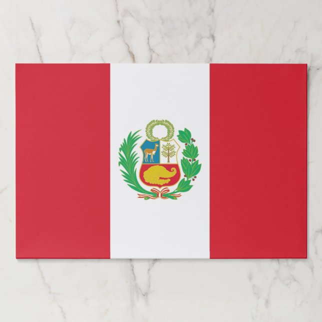 Tearaway paper pad with Flag of Peru (Front)