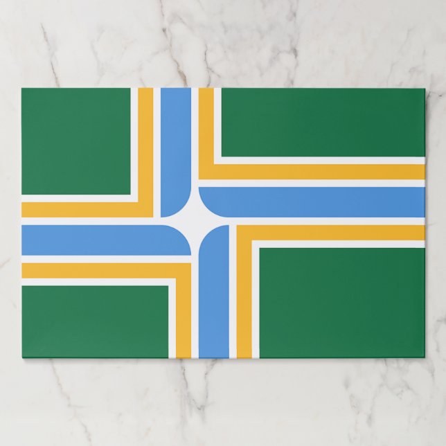 Tearaway paper pad with Flag of Portland, USA (Front)