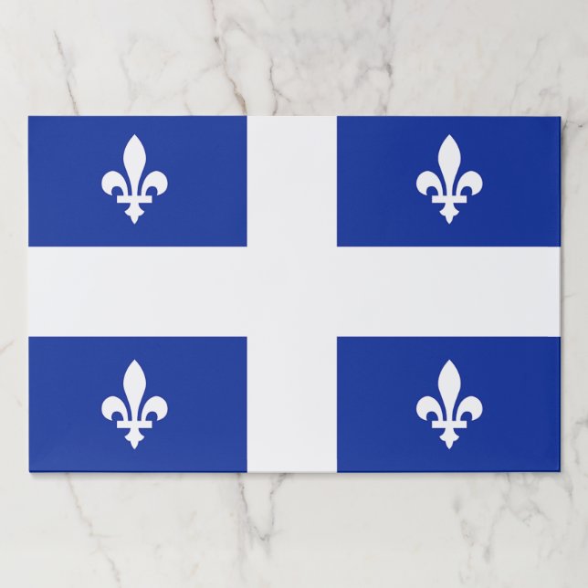 Tearaway paper pad with Flag of Quebec, Canada (Front)