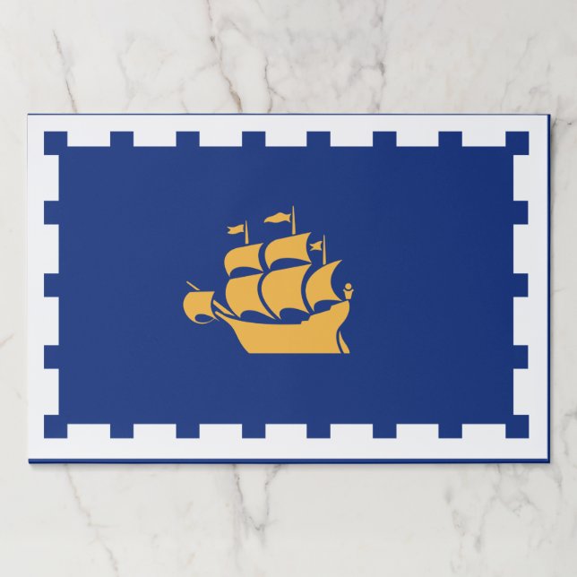 Tearaway paper pad with Flag of Quebec City Canada (Front)