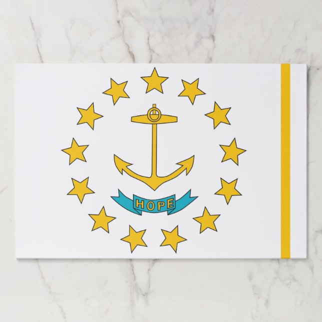 Tearaway paper pad with Flag of Rhode Island, USA (Front)
