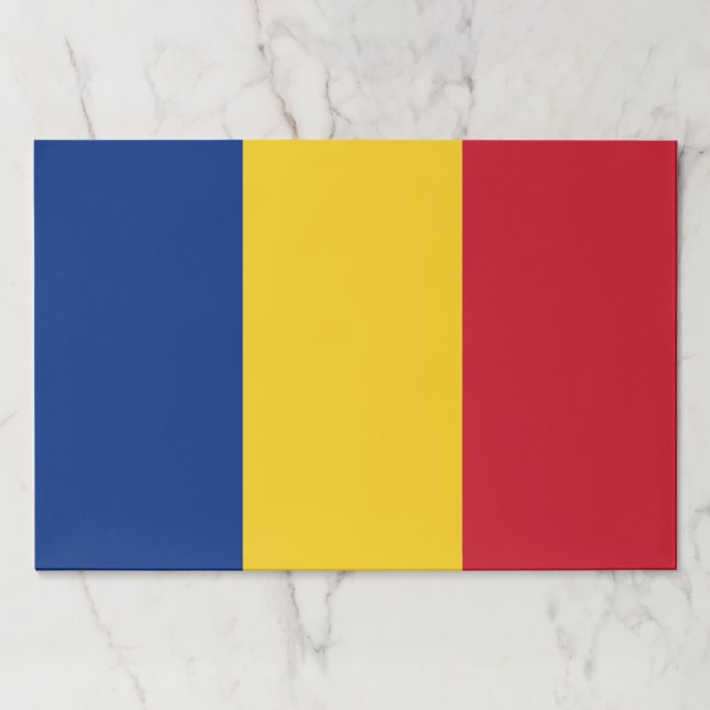 Tearaway paper pad with Flag of Romania (Front)