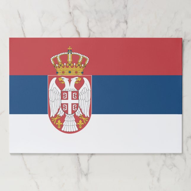 Tearaway paper pad with Flag of Serbia (Front)