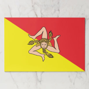 Tearaway paper pad with Flag of Sicily, Italy