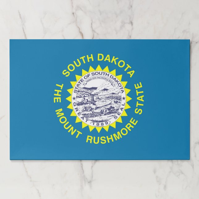 Tearaway paper pad with Flag of South Dakota USA (Front)