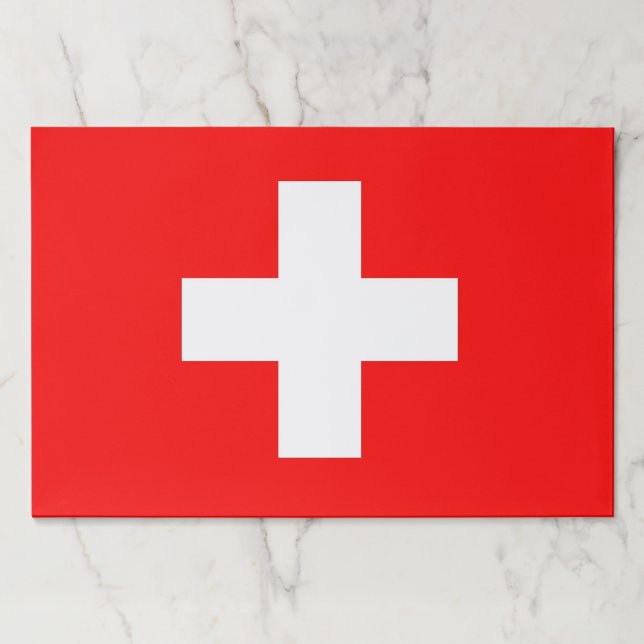 Tearaway paper pad with Flag of Switzerland (Front)