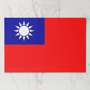 Tearaway paper pad with Flag of Taiwan