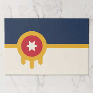 Tearaway paper pad with Flag of Tulsa, Oklahoma
