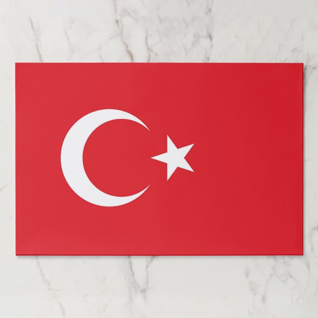 Tearaway paper pad with Flag of Turkey (Front)