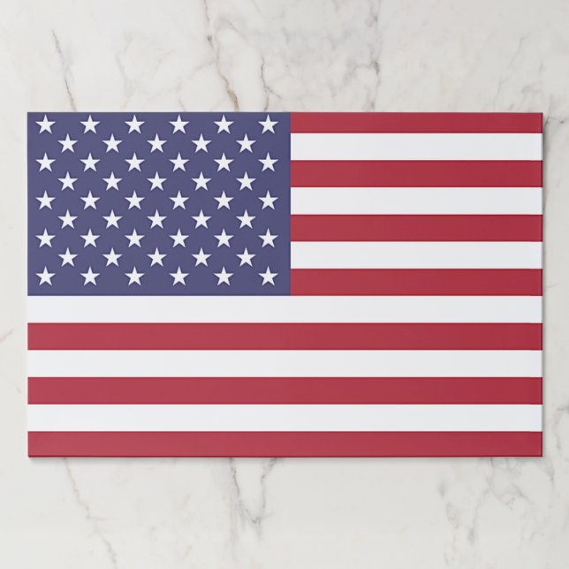 Tearaway paper pad with Flag of United States (Front)