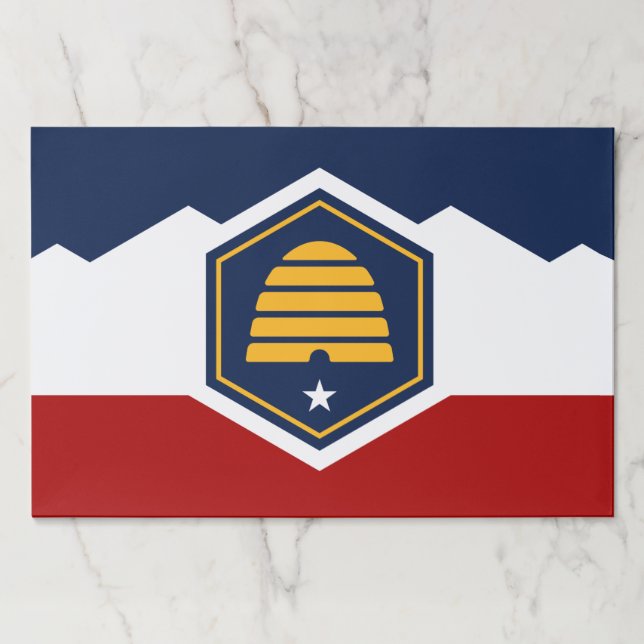 Tearaway paper pad with Flag of Utah State, USA (Front)