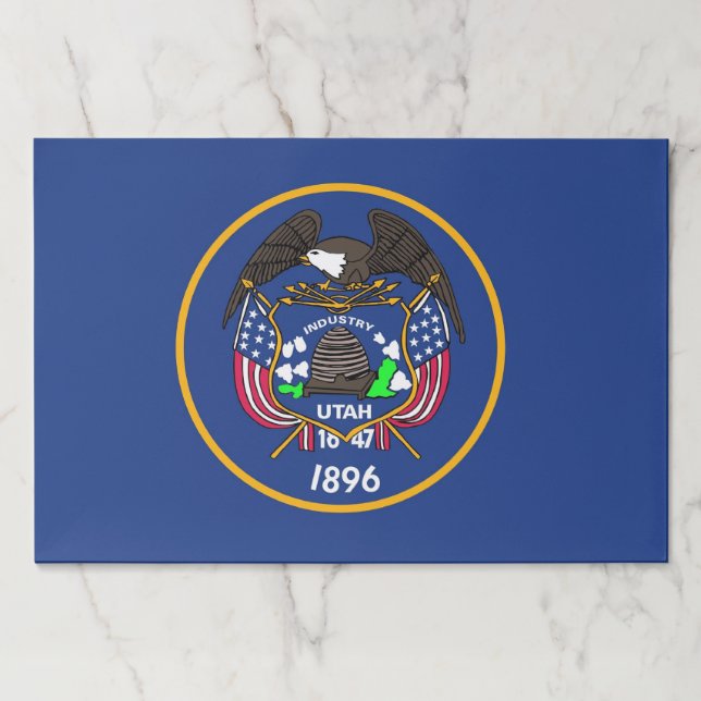 Tearaway paper pad with Flag of Utah, USA (Front)