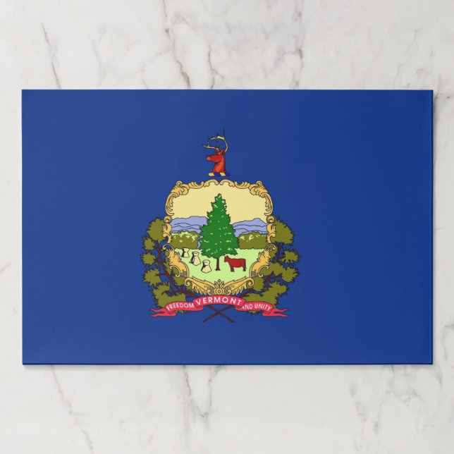 Tearaway paper pad with Flag of Vermont, USA (Front)