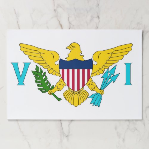 Tearaway paper pad with Flag of Virgin Islands USA