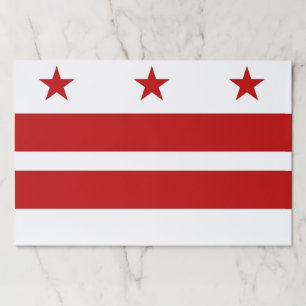 Tearaway paper pad with Flag of Washington DC, USA