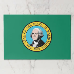 Tearaway paper pad with Flag of Washington, USA