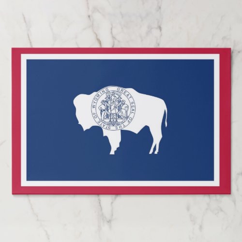 Tearaway paper pad with Flag of Wyoming USA