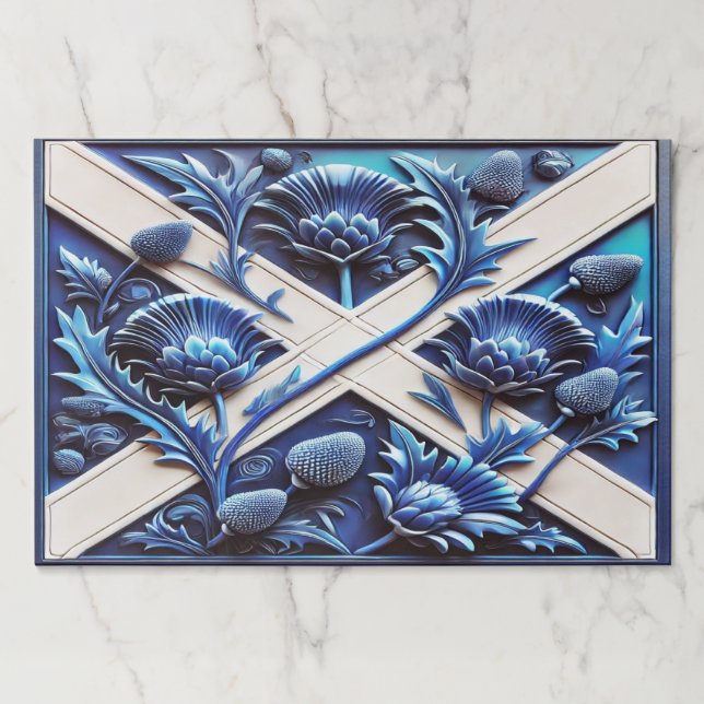 Tearaway paper pad with Scottish Thistles Design (Front)