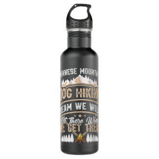 Teardrop Camper Shirt Bernese Mountain Dog Hiking  Stainless Steel Water Bottle