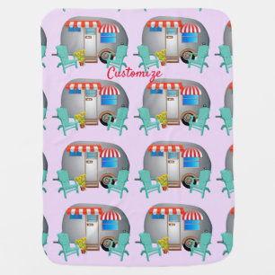 Teardrop Caravan Camper Thunder_Cove Baby Blanket