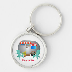 Teardrop Caravan Camper Thunder_Cove Keychain