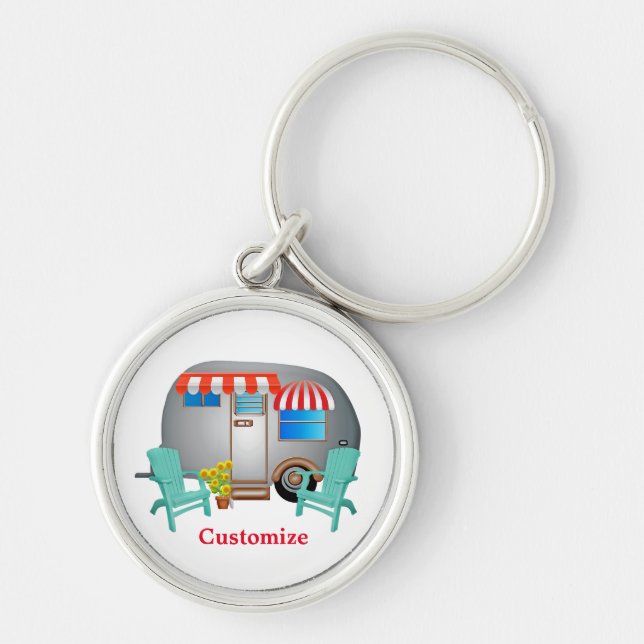 Teardrop Caravan Camper Thunder_Cove Keychain (Front)