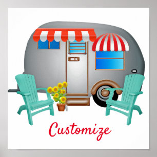 Teardrop Caravan Camper Thunder_Cove Poster
