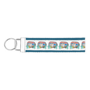 Teardrop Caravan Camper Thunder_Cove Wrist Keychain
