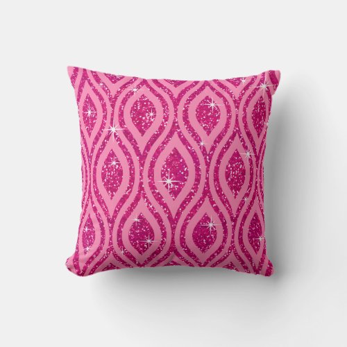 Teardrop Geometric Glitter CHOOSE BACKGROUND COLOR Throw Pillow