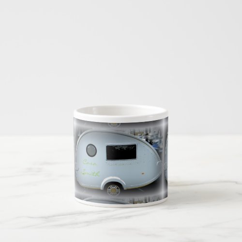 Teardrop gypsy caravan happy glamping espresso cup