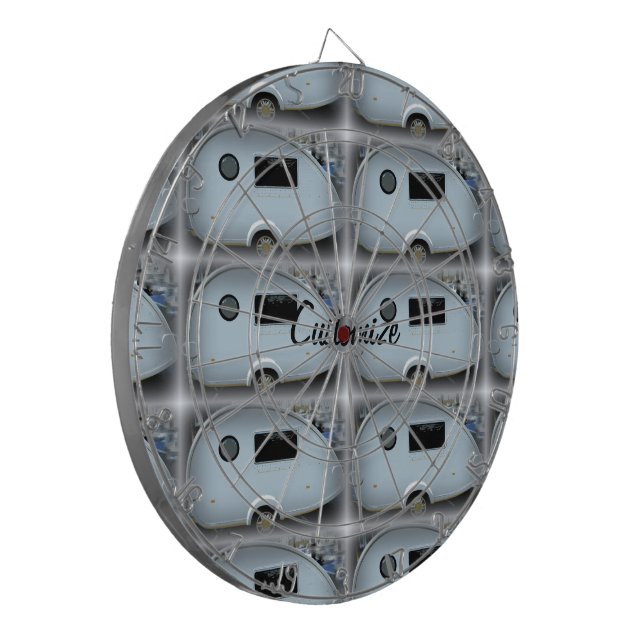Teardrop gypsy caravan happy glamping  On caravan Dartboard With Darts (Front Left)