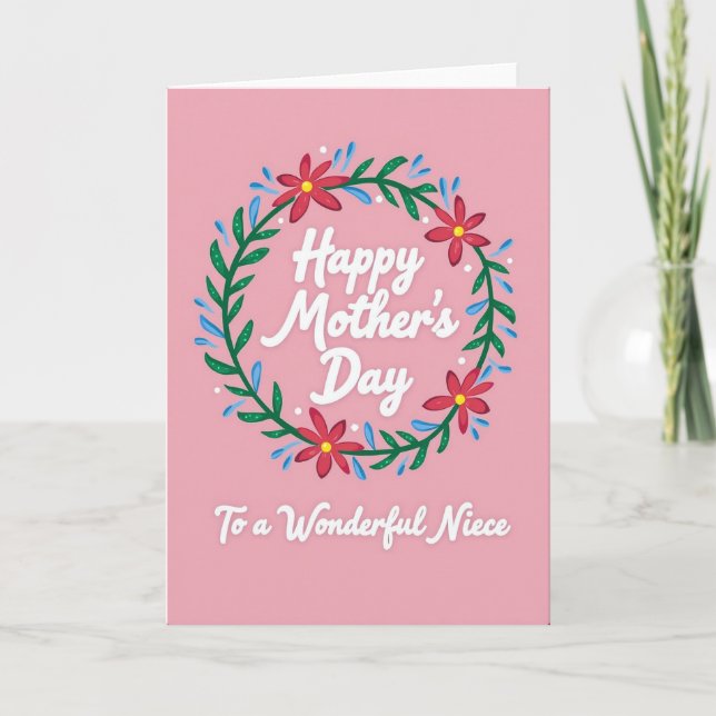 Teardrop Mothers Day Design Card (Front)