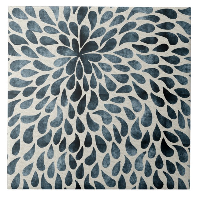 Teardrop Petals Ceramic Tile (Front)
