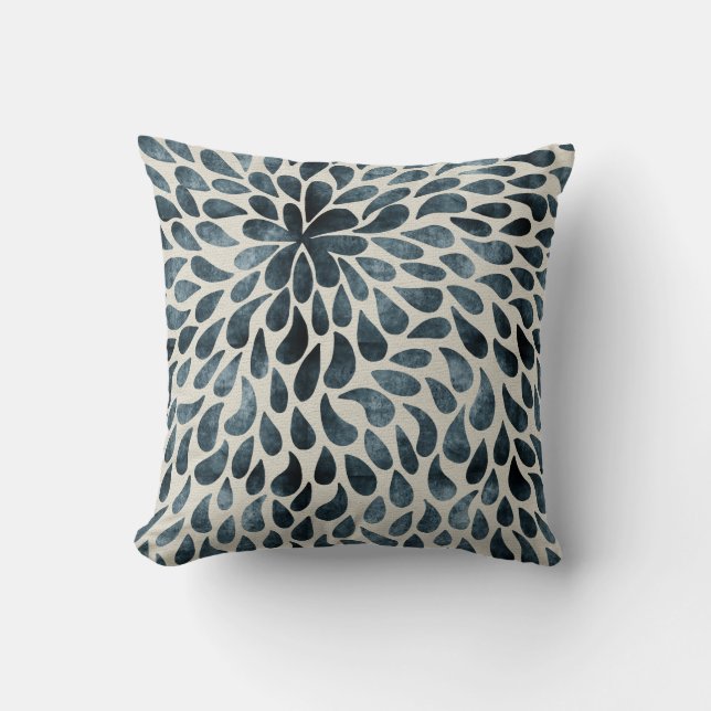 Teardrop Petals Throw Pillow (Front)