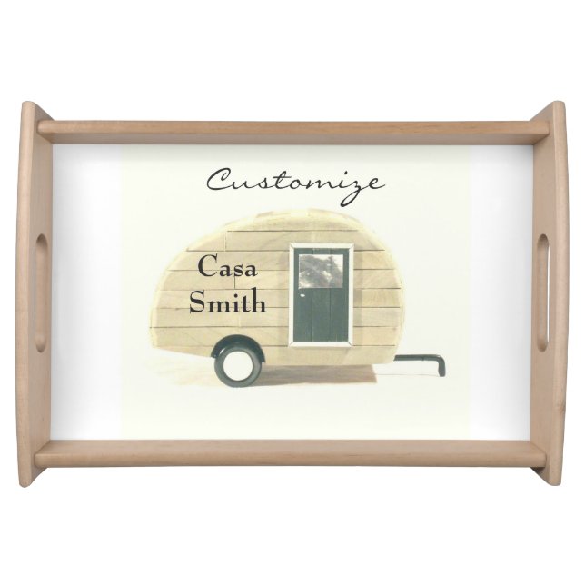 teardrop trailer gypsy caravan serving tray (Front)