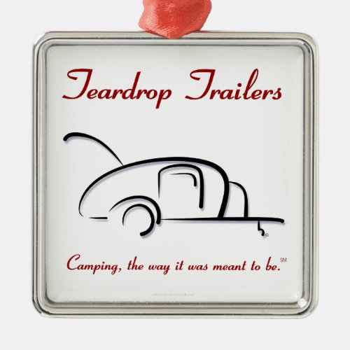 Teardrop Trailers Red Version Metal Ornament