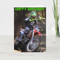 Tearing up the track Birthday card