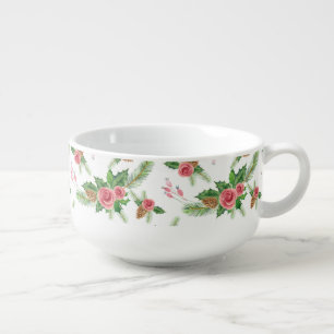 Tearoses and Pinecones Soup Mug