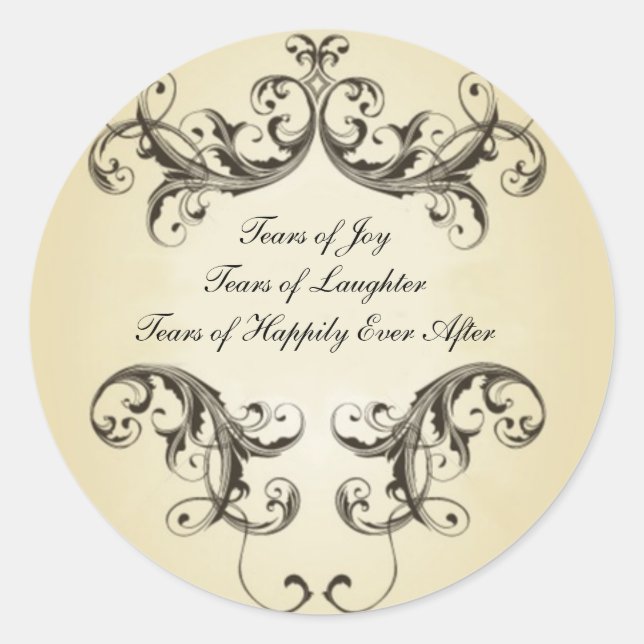 Tears of Joy Classic Round Sticker (Front)