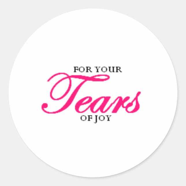 Tears of Joy Classic Round Sticker (Front)