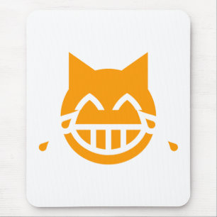 Tears of Joy Emoji Cat Mouse Pad