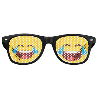 Tears of Joy Emoji Face  Retro Sunglasses
